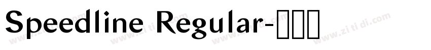 Speedline Regular字体转换